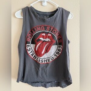 Bravado Rolling Stones Gray Sleeveless Graphic Tank Top size Medium